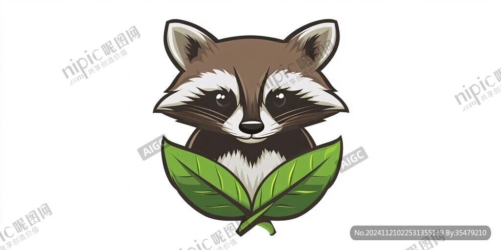 浣熊卡通logo設計