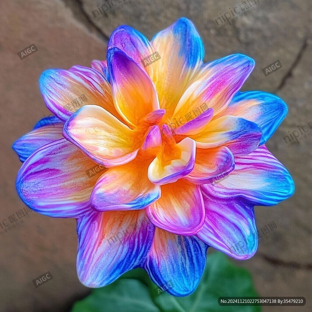 漸變色花朵