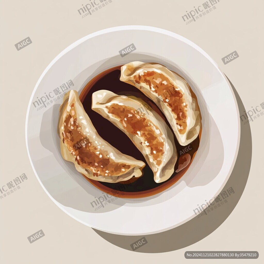 煎餃插畫