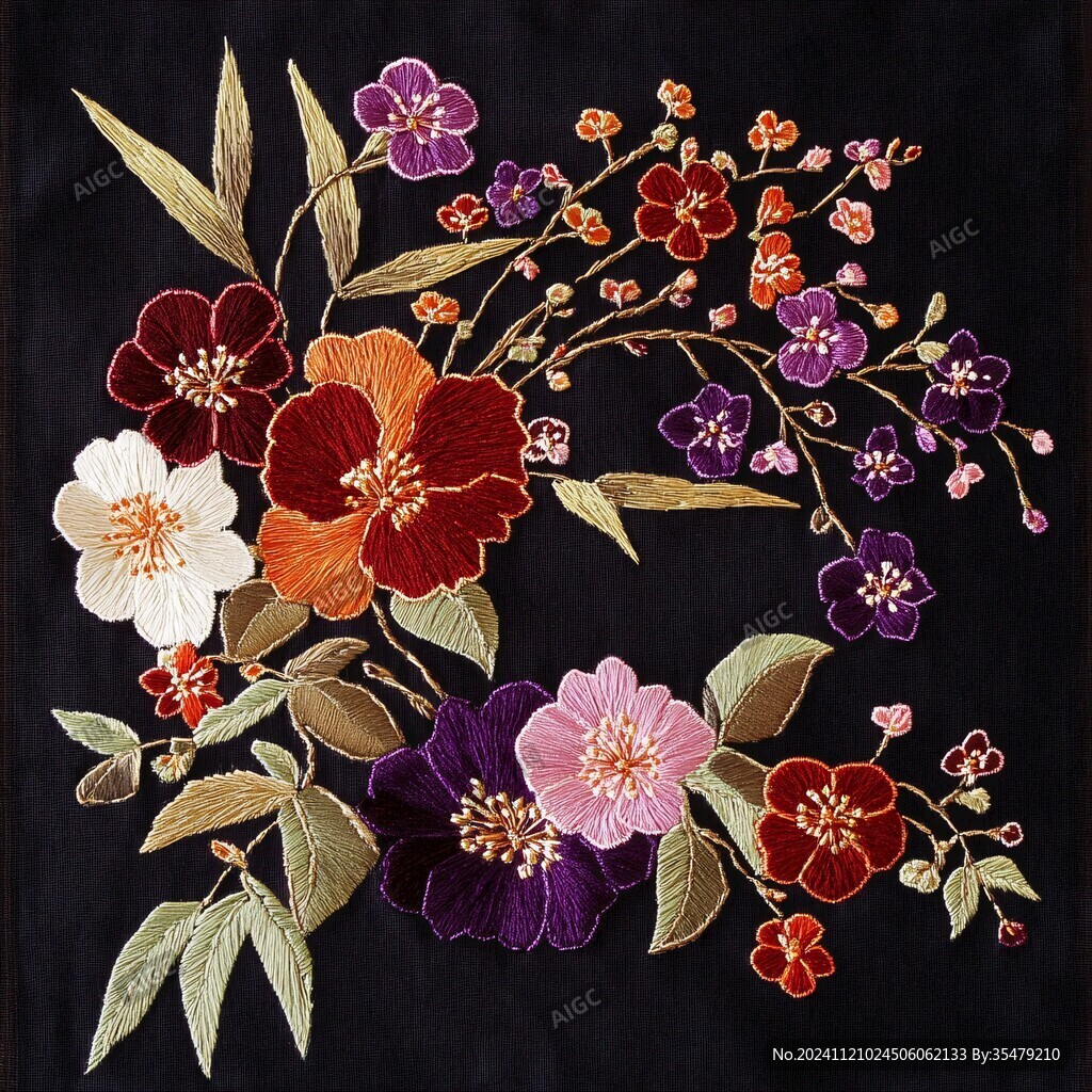 芙蓉刺繡