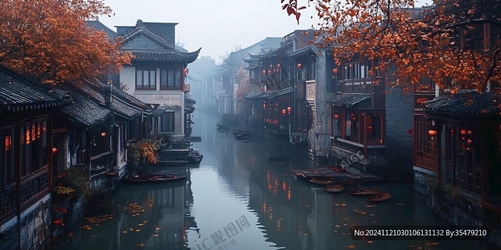 古建秋色江南水鄉(xiāng)