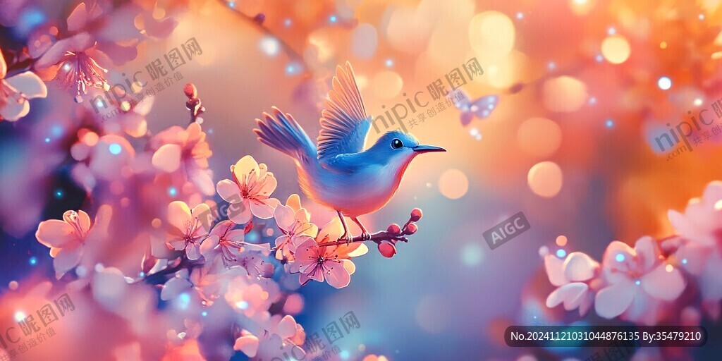 春天花鳥壁紙