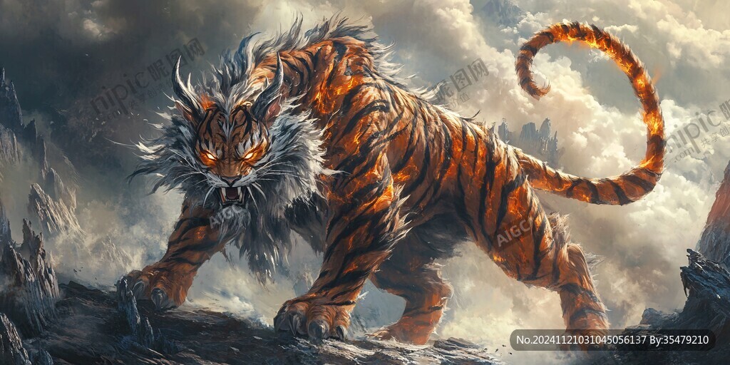 雄壯的動物插畫
