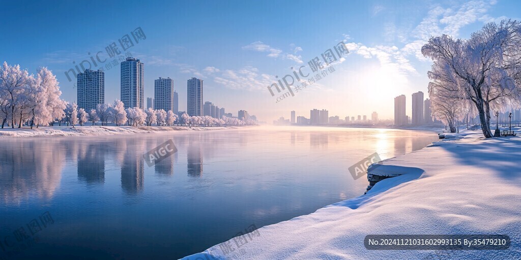 渾河兩岸雪景