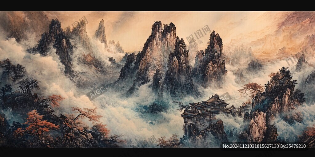 九華山油畫