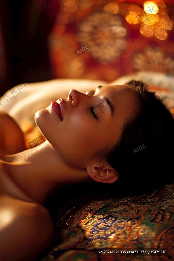 古典美人臥像