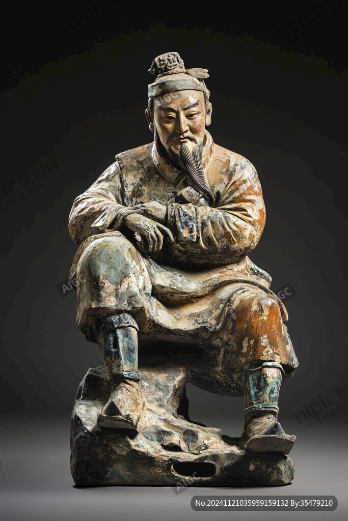 掐絲琺瑯胡人坐像