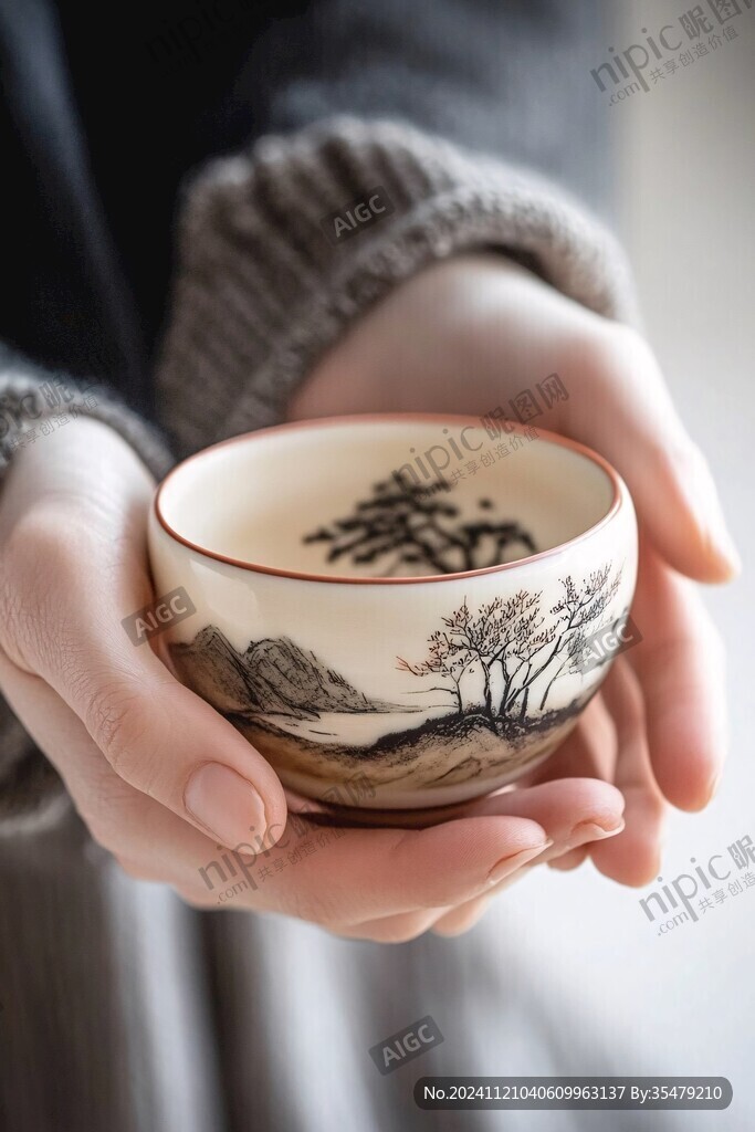 手繪茶盞