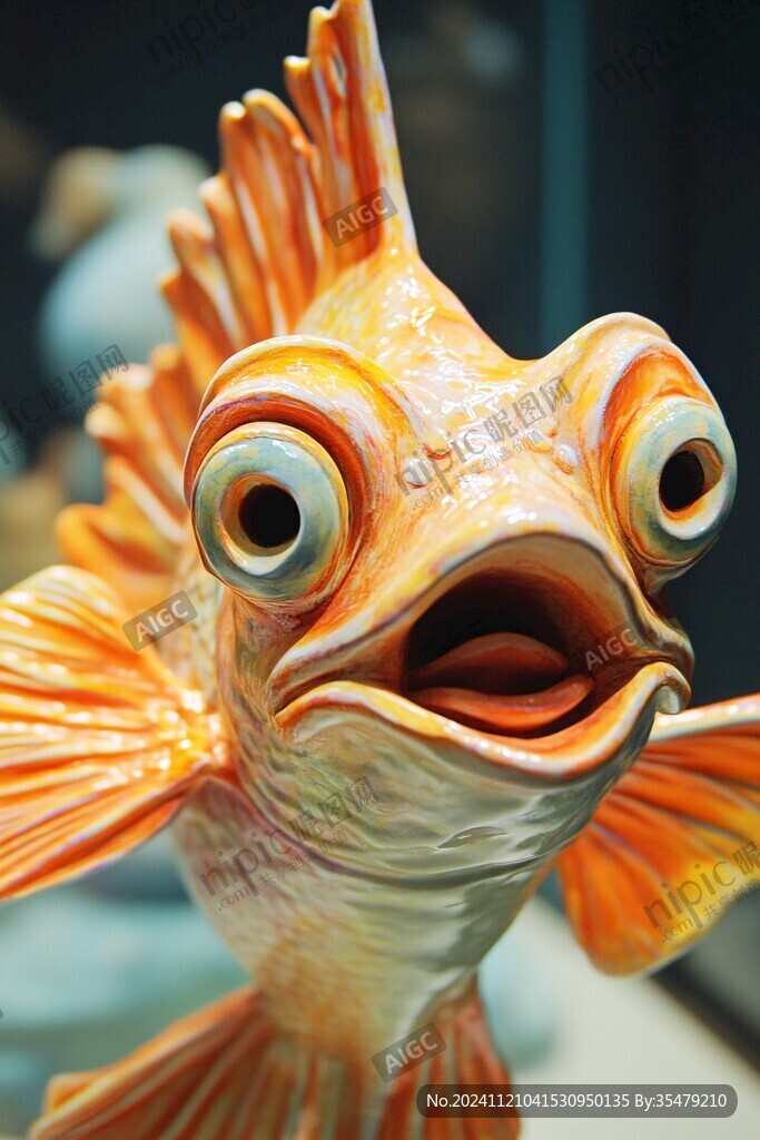 怪魚雕塑