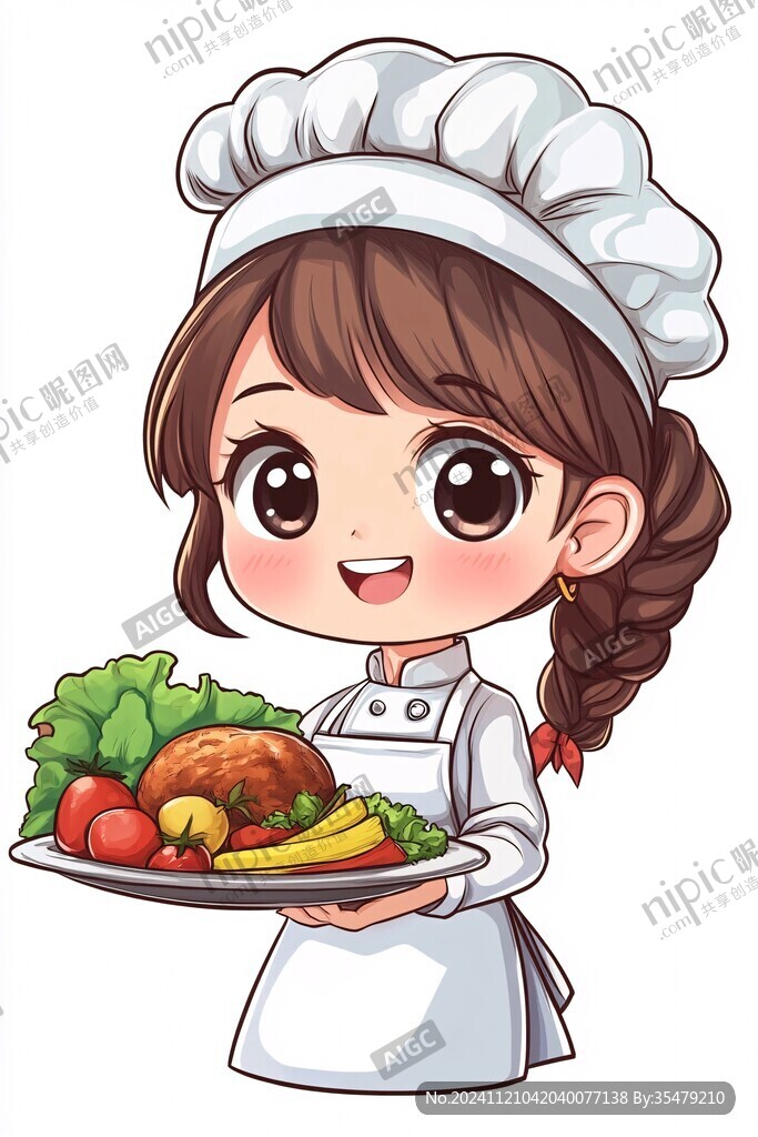 卡通小廚娘