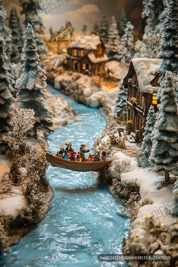 微縮雪場景
