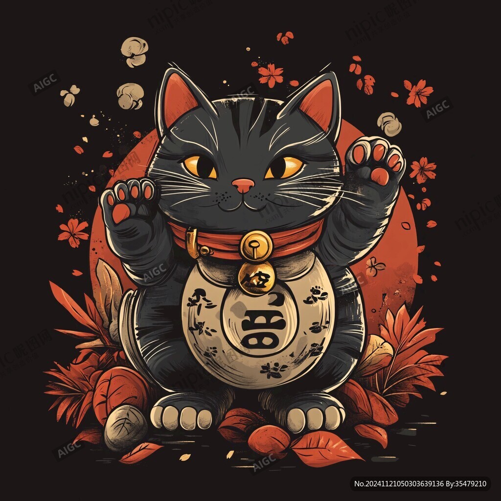 招財貓插畫設(shè)計