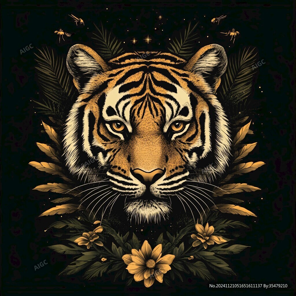 金虎插畫