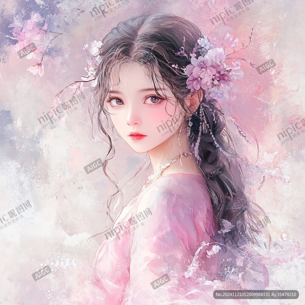古風(fēng)美女頭像插畫(huà)封面