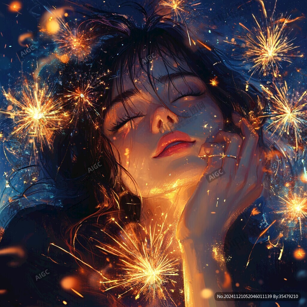 放煙花的少女