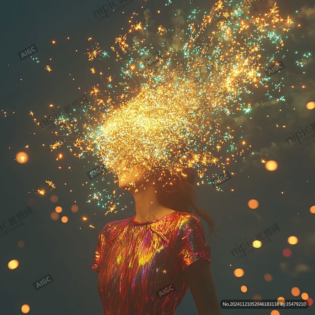 放煙花的少女