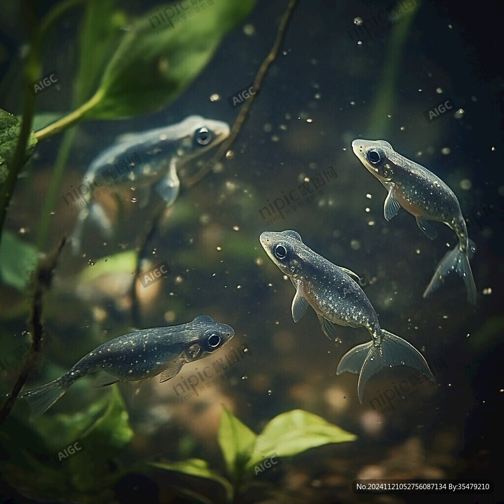 水草里的魚