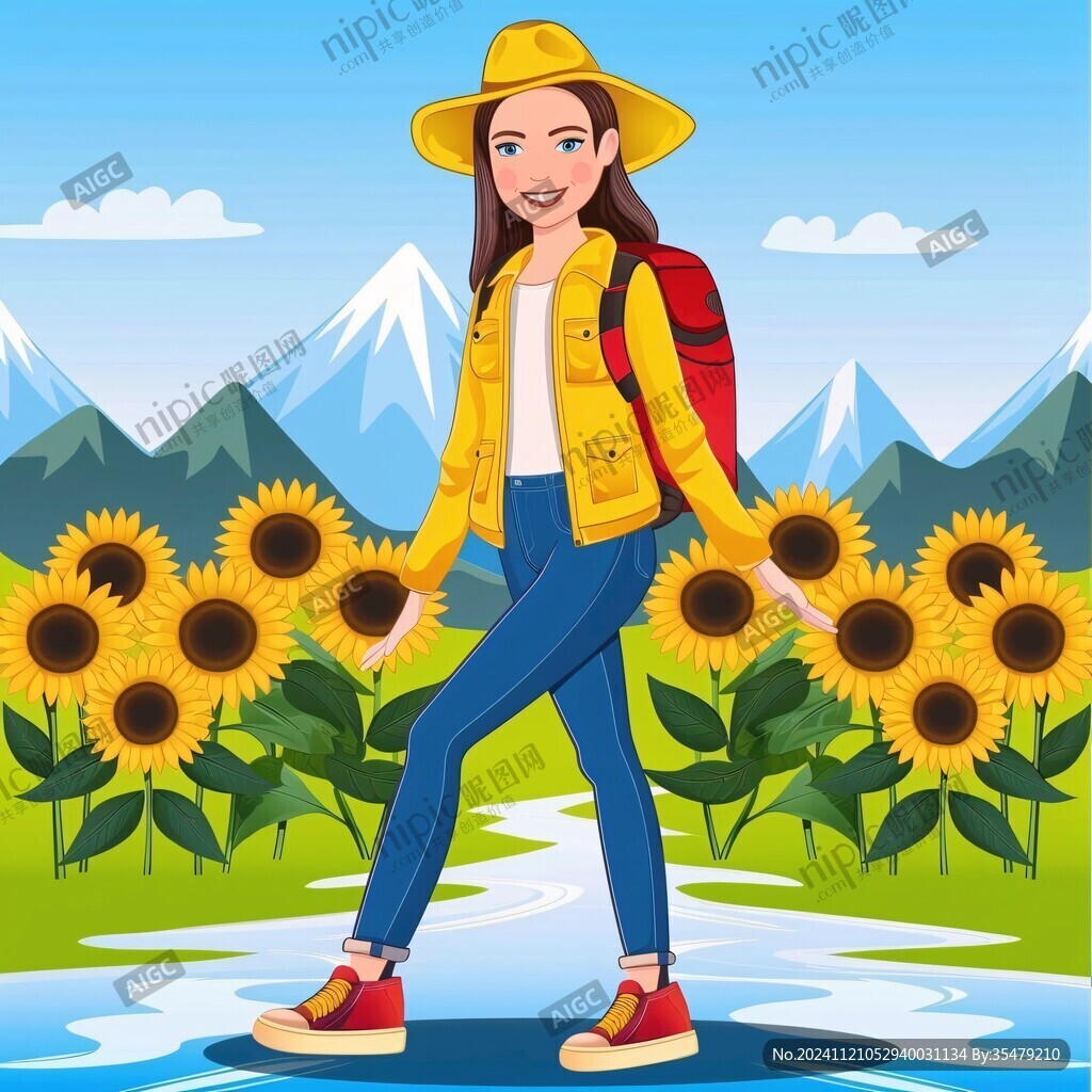 旅游的女孩子