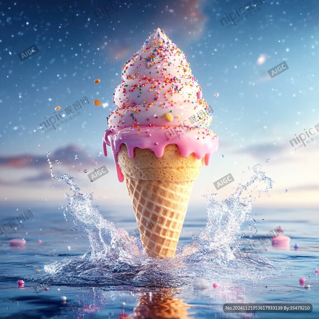 冰淇淋漂浮