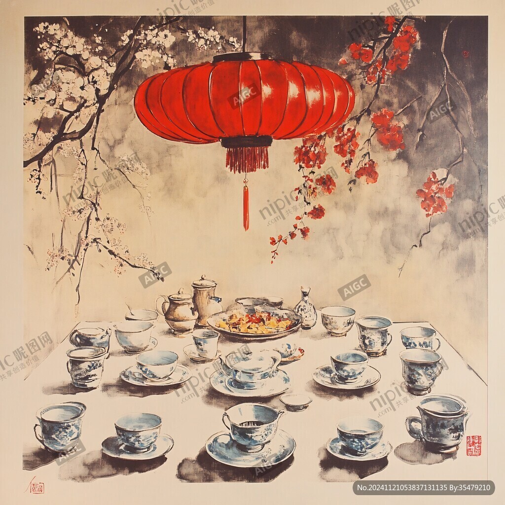 早茶掛畫