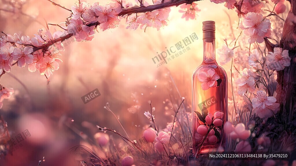 桃花酒素材