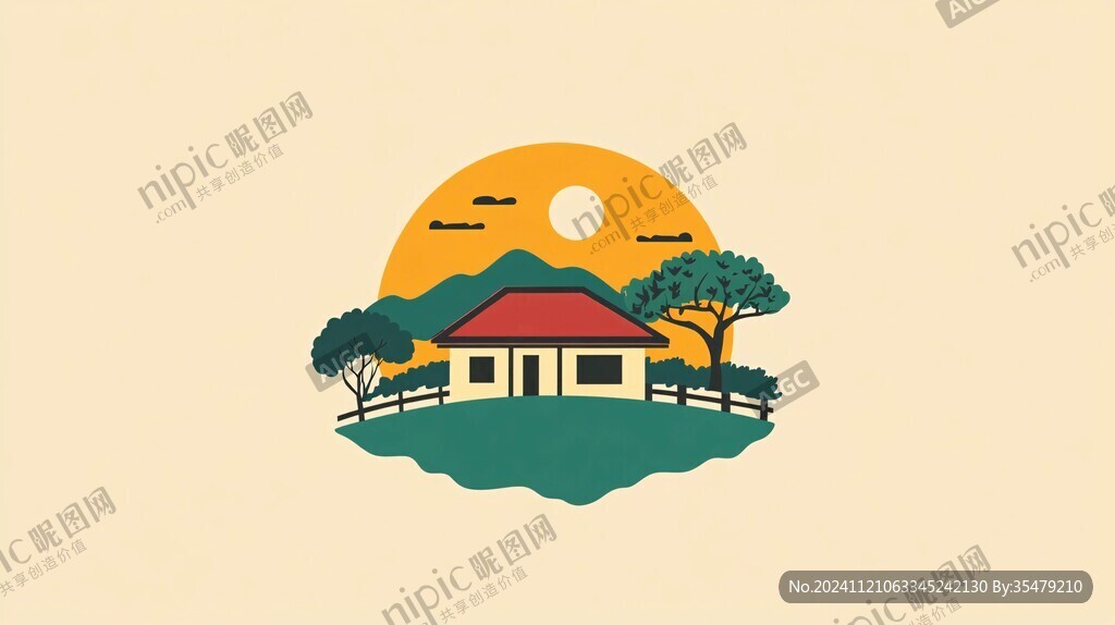鄉(xiāng)間酒店標(biāo)志設(shè)計