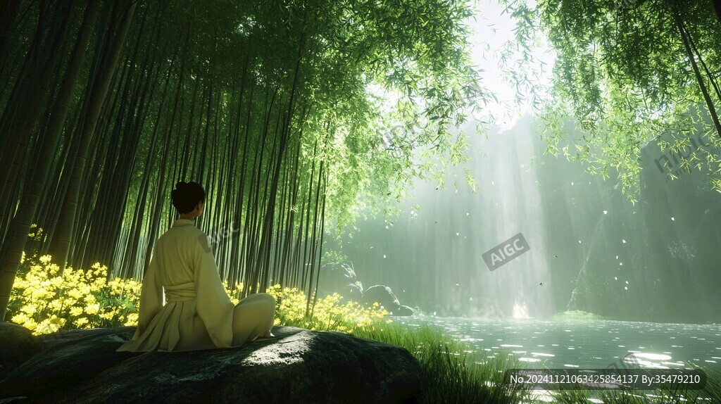 竹下坐禪