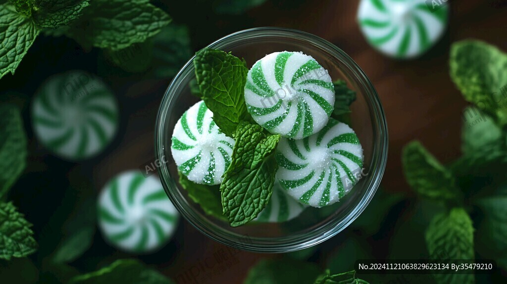 薄荷包裝插畫