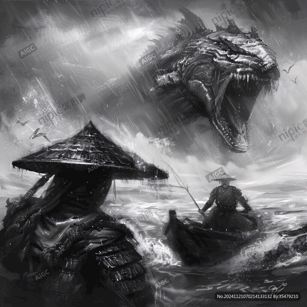漁翁插畫(huà)