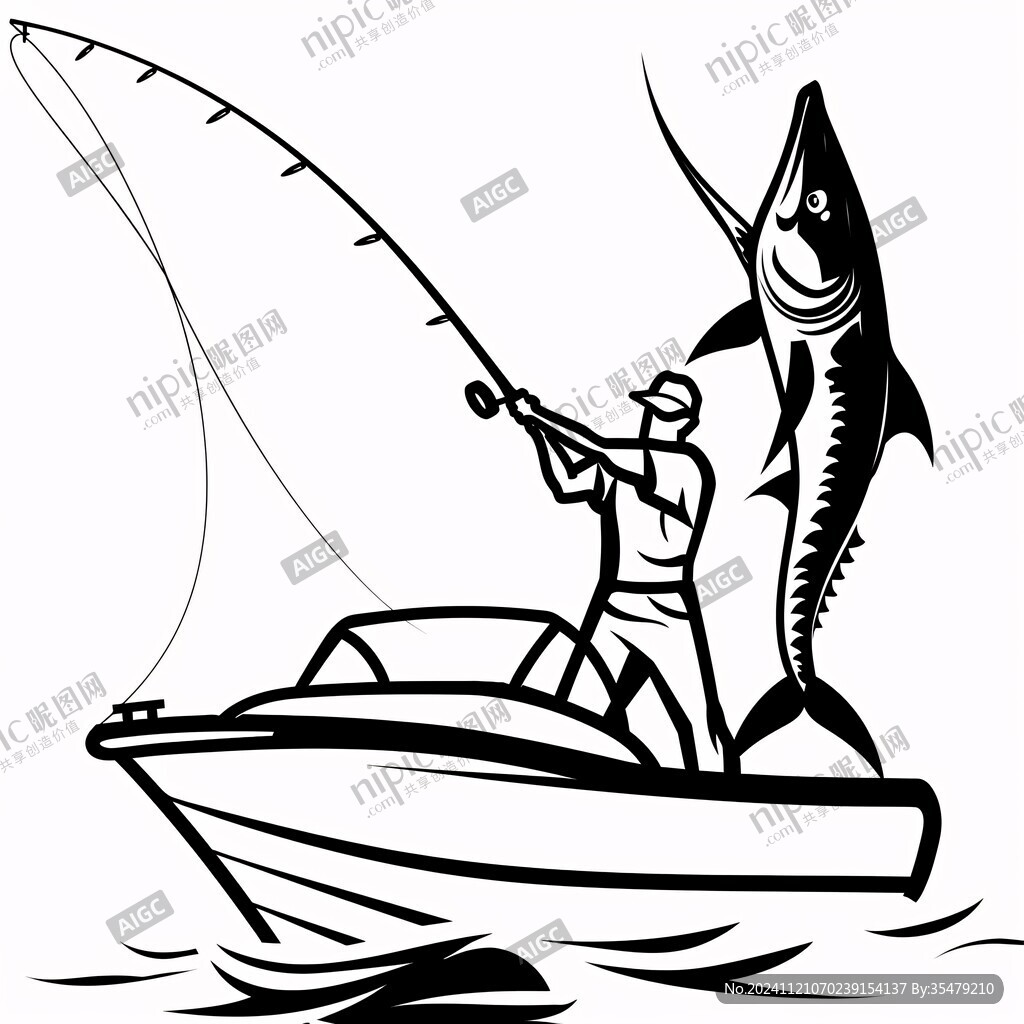 釣魚線描