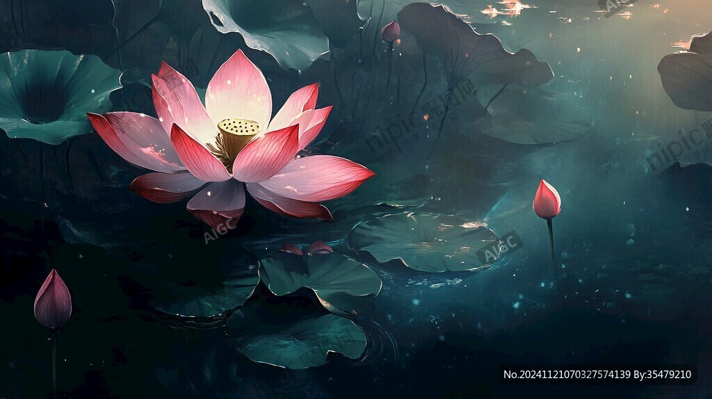 夢(mèng)幻荷花圖