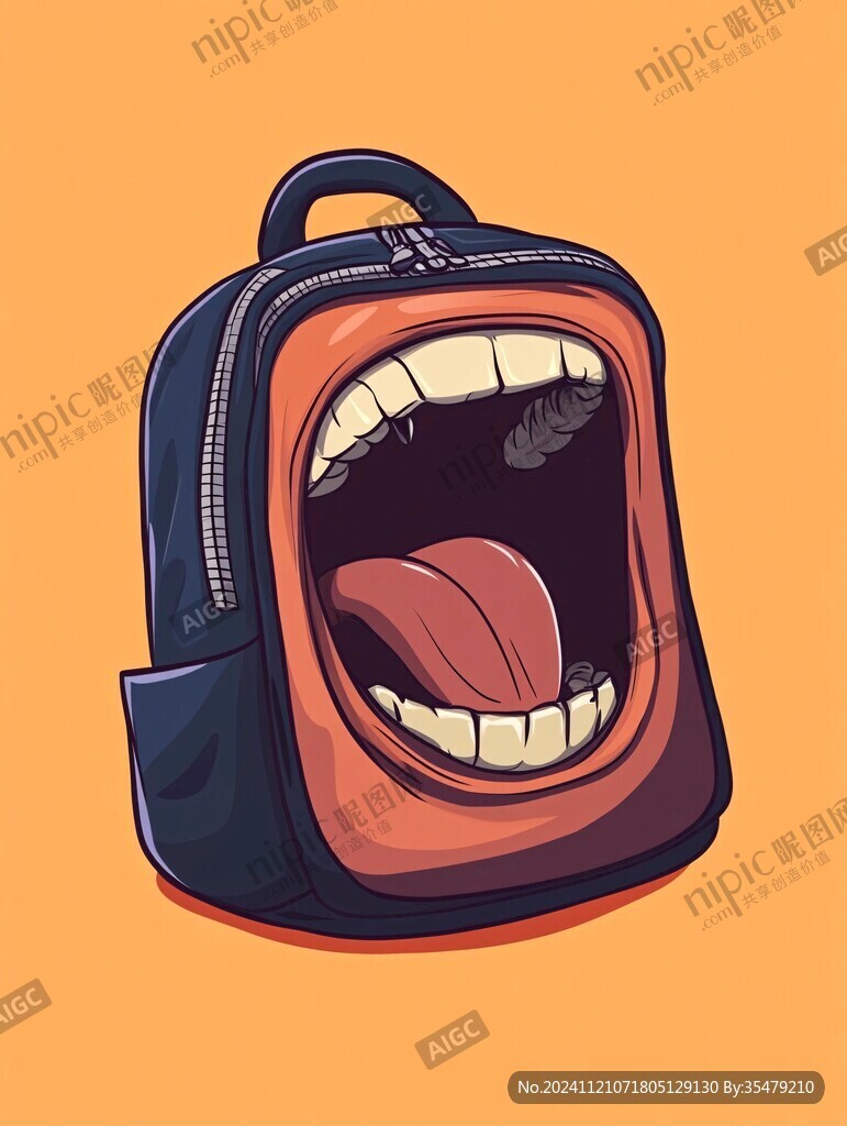 雙肩包插畫