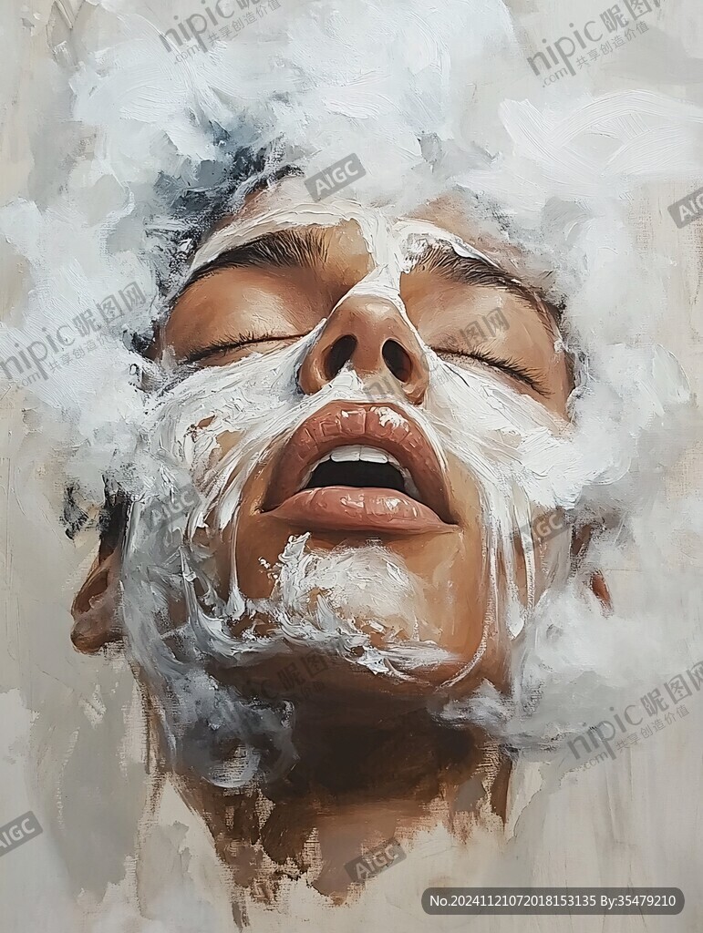 出浴美人3d立體畫