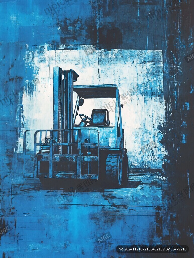 鏟車插畫