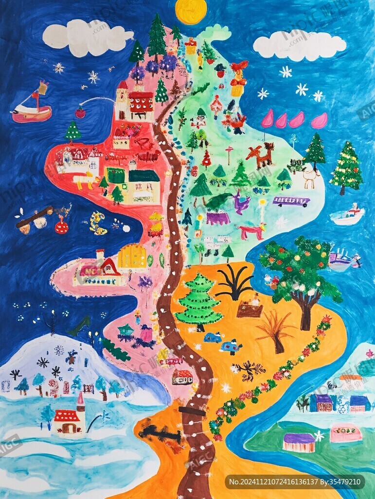 那大鎮力乍村插畫