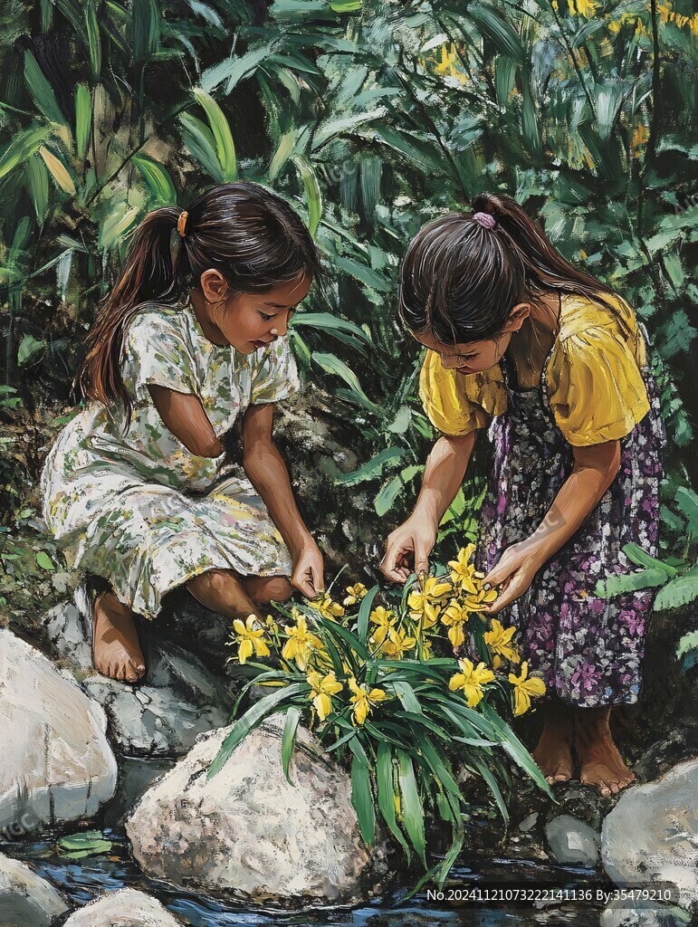 山區采蜜少女