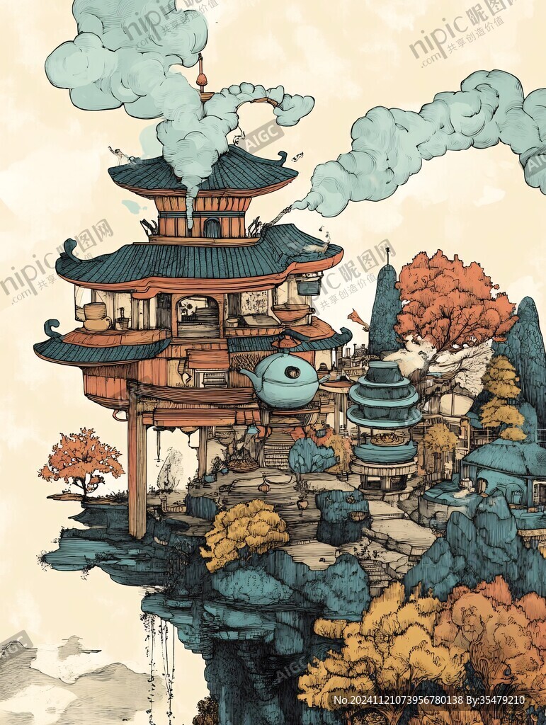 九天樓插畫