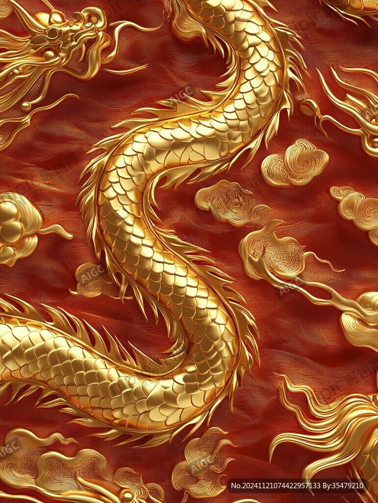 金色龍紋金龍蒼龍青龍