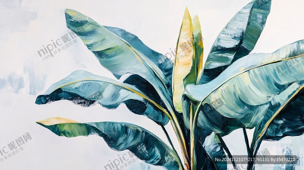 油畫芭蕉樹