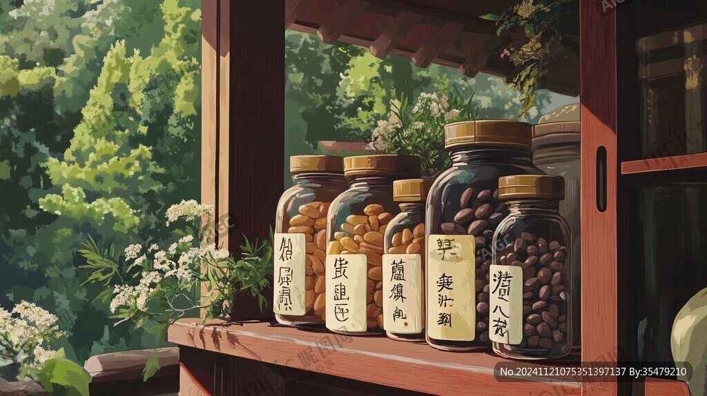 干果場景插畫