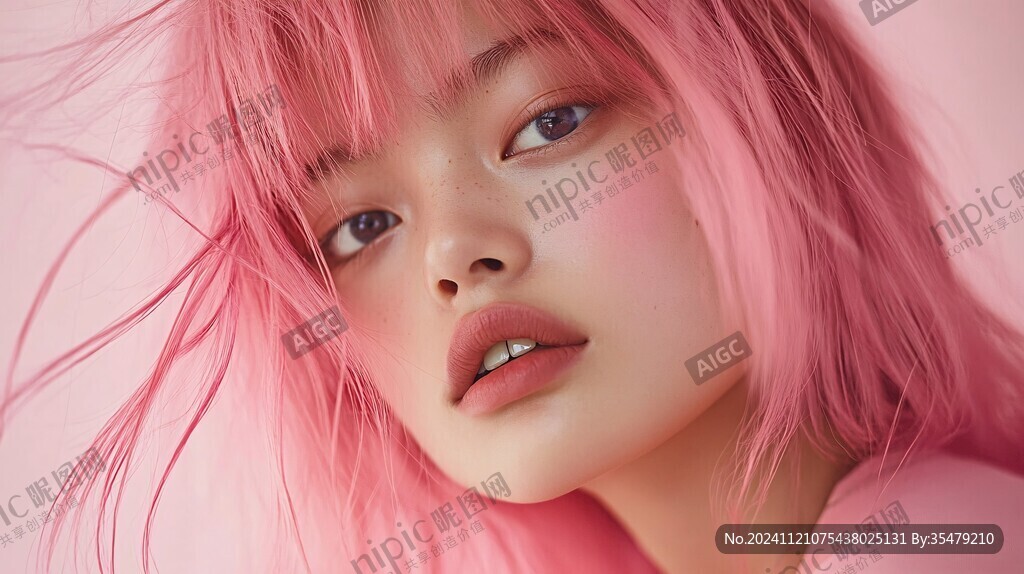 粉色的少女