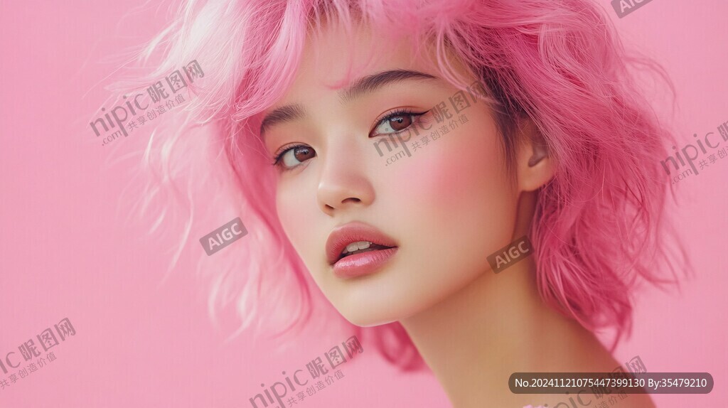 粉色的少女