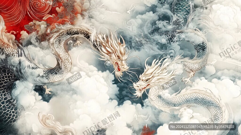 高清唯美雙龍戲珠