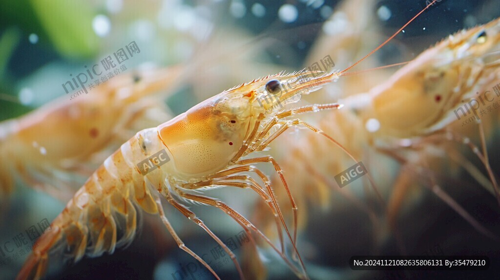 游動(dòng)的蝦