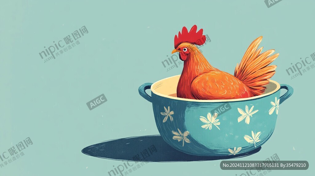 母雞湯插畫