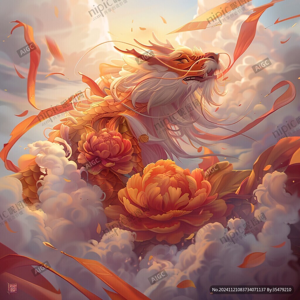 國風(fēng)龍年包裝插畫