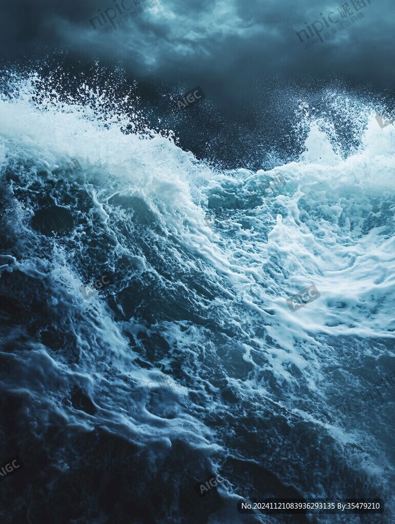 蔚藍海水深藍大海