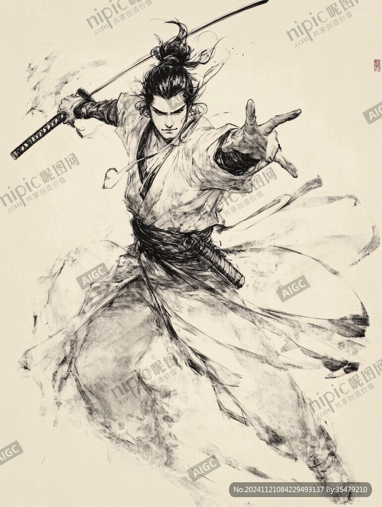 劍客插畫