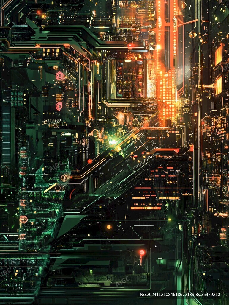 科幻電路背景
