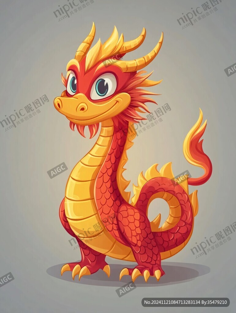 微信移動端卡通龍素材